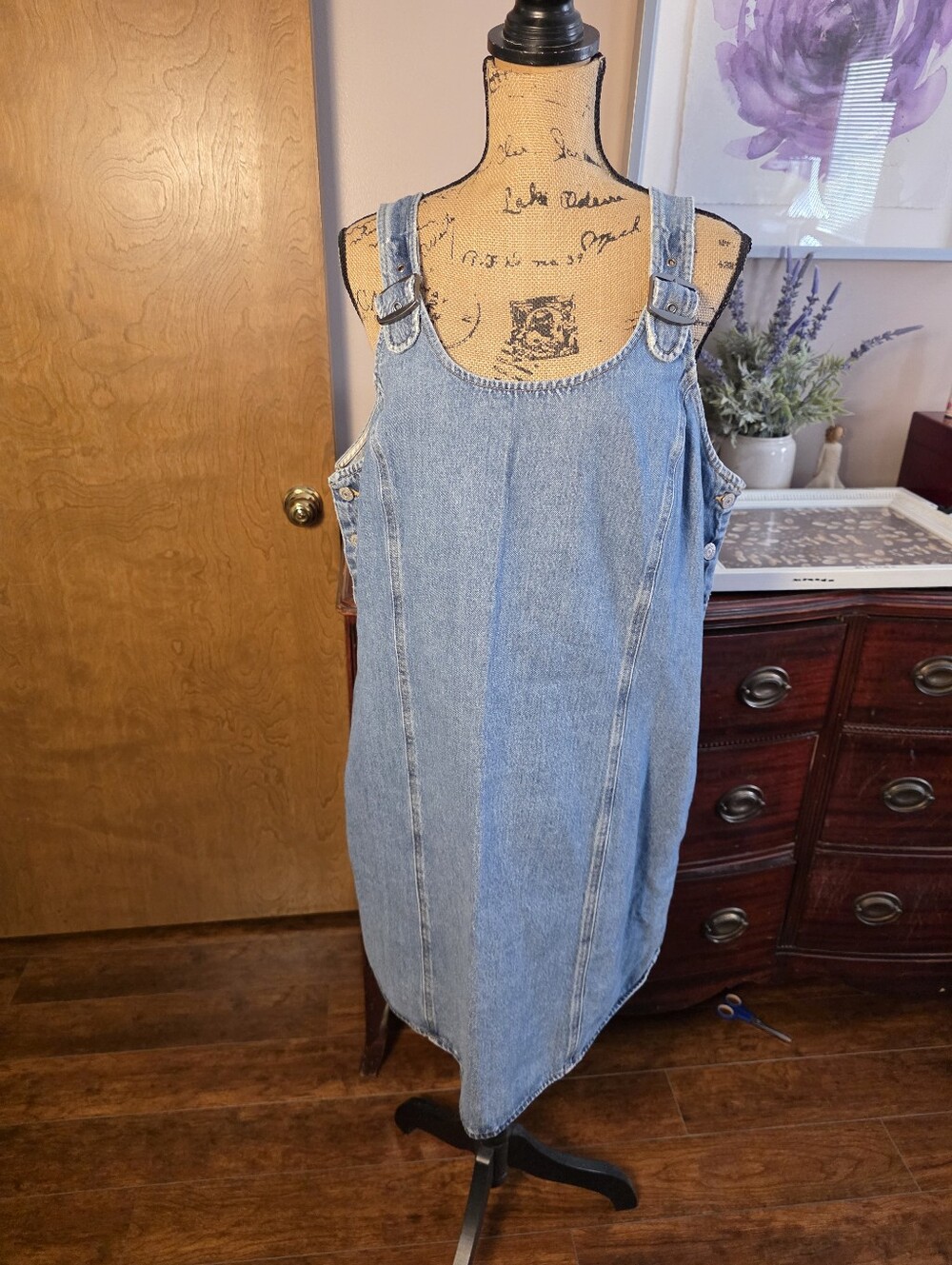 Levi's Denim Jumper In Light Blue Wash Denim Blue
